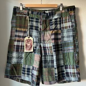 Ralph Lauren Indian Madras NEW with tags button fly Men’s Shorts 9” Size 36
